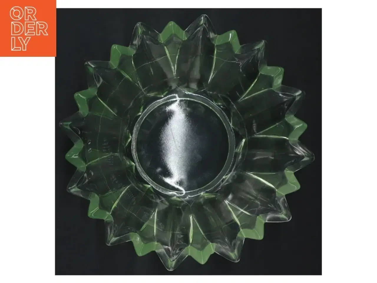 Billede 3 - Vintage grøn glasskål (str. Ø 17x5 cm)