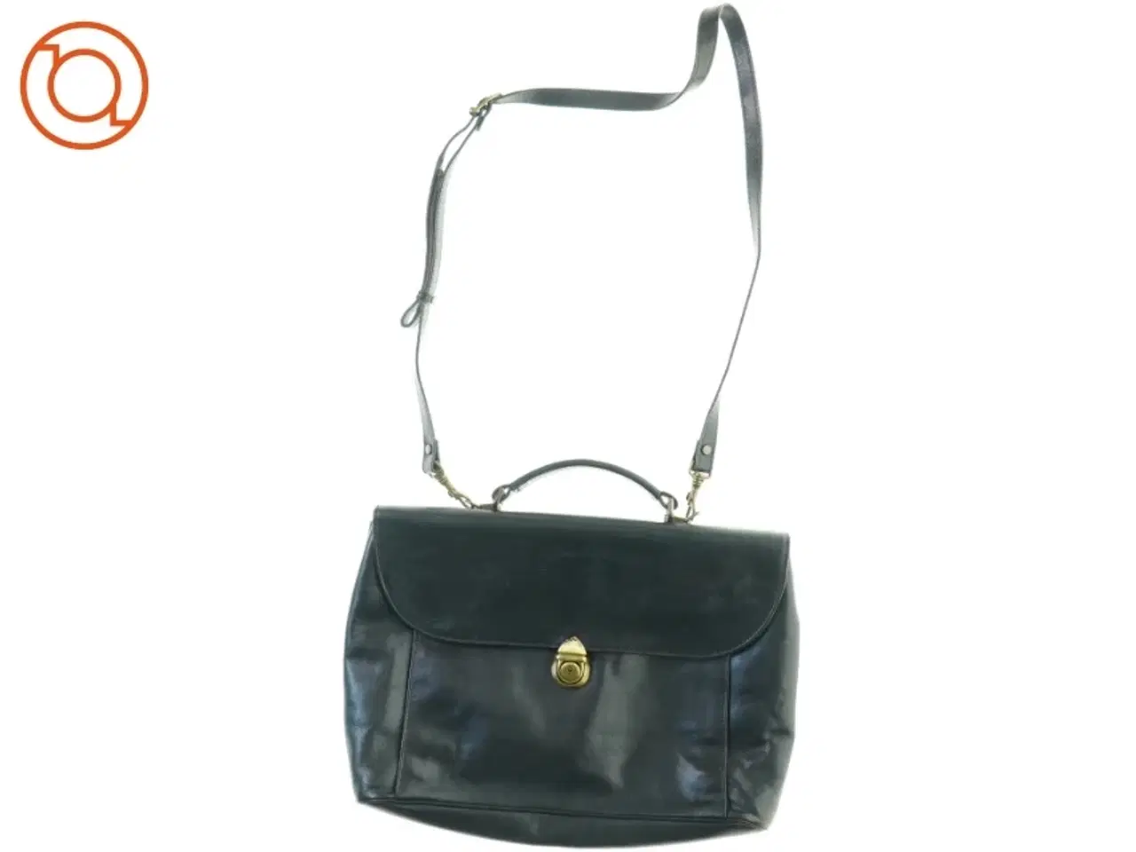 Billede 1 - Stor Læder Mappe Taske med håndtag og aftagelig Crossbody Rem fra Adax (str. 40 x 28 cm)