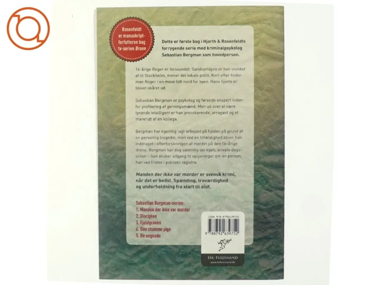 Billede 3 - Manden der ikke var morder af Michael Hjorth (f. 1963-05-13), Hans Rosenfeldt (Bog)