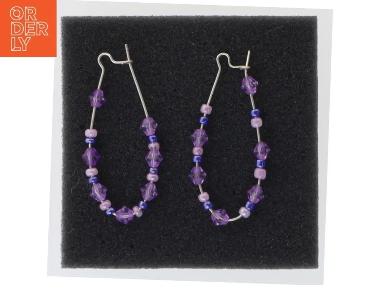 Billede 1 - Perleøreringe (str. 4,5 x 2 cm)