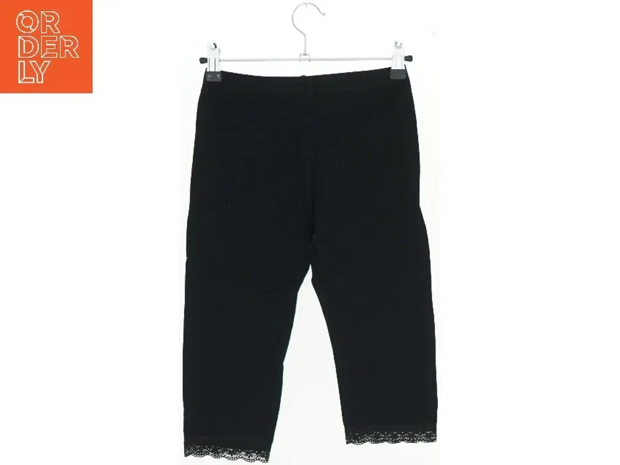 Billede 2 - Sort leggings med blondekant fra VRS (str. 146)