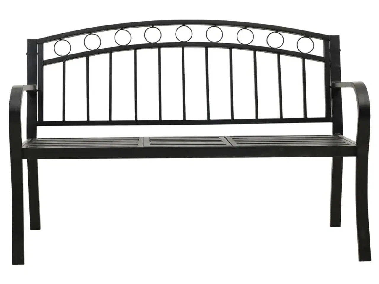 Billede 3 - Havebænk med bord 120 cm stål sort