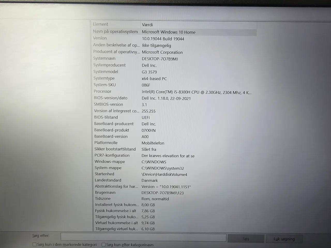 Billede 1 - Dell G3 3579 Gaming Laptop | i5-8300H | 8GB RAM | 