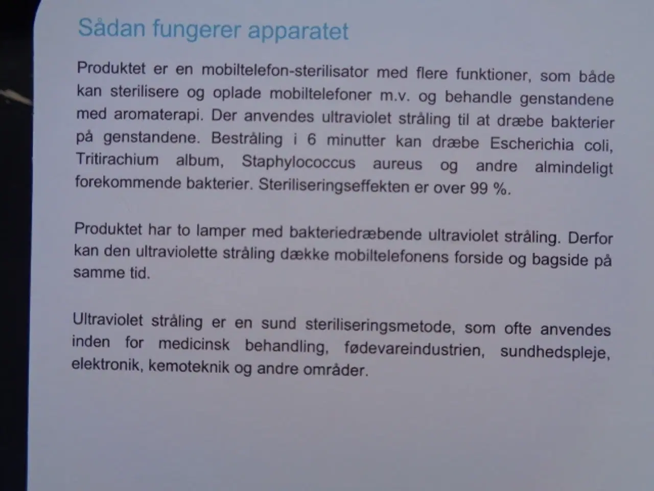 Billede 4 - UV sterilisator