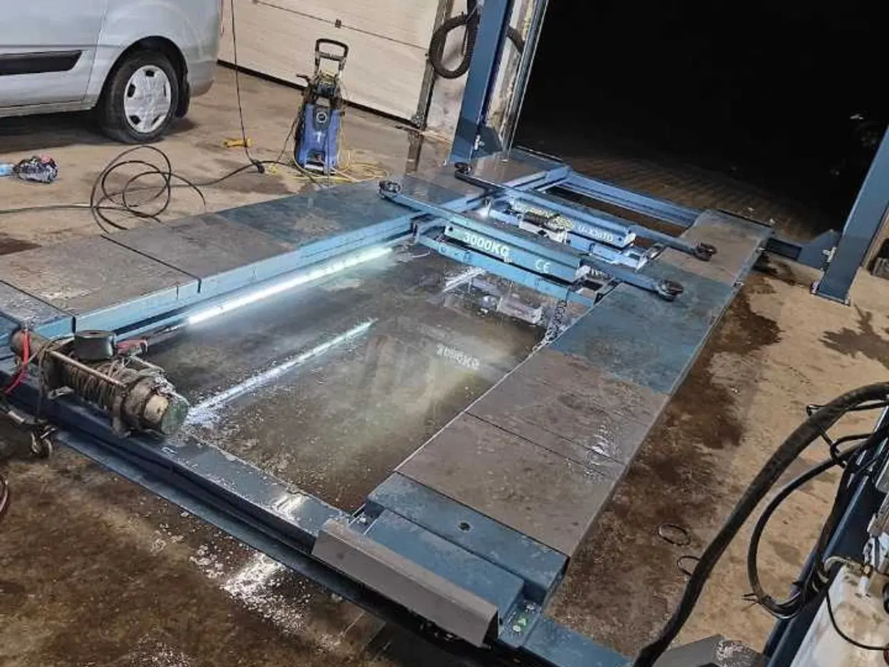 Billede 3 - 4-søjlet lift 5500 kg m. 2x 3T donkraft 