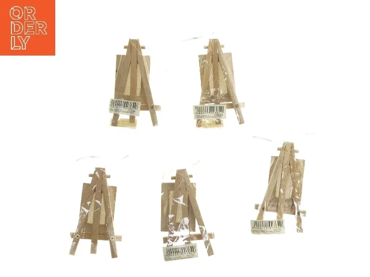 Billede 2 - Små staffelier/ bordkort med lærred (str. 5 stk 5x7 cm)