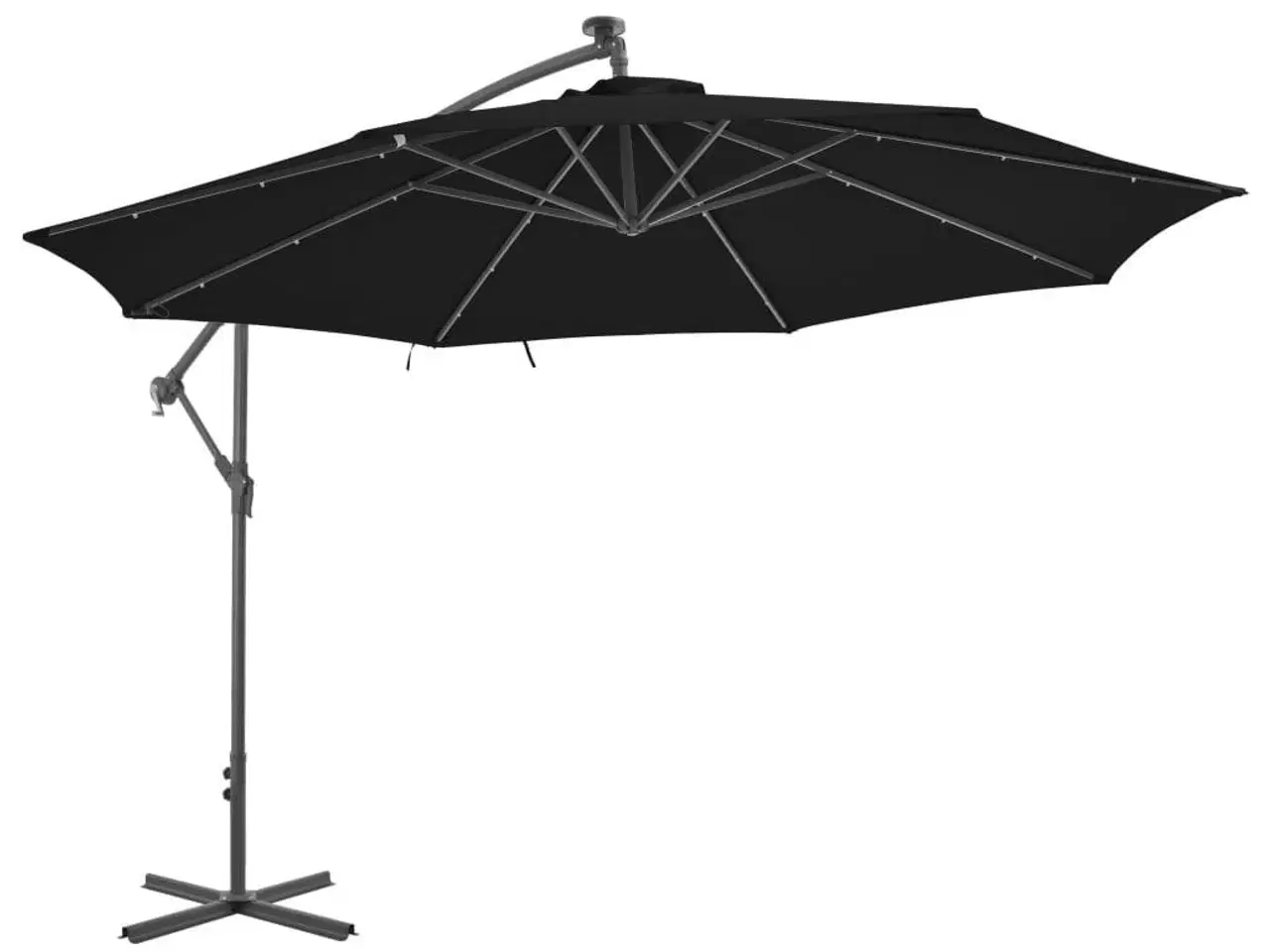 Billede 2 - Hængeparasol 350 cm aluminiumsstang sort