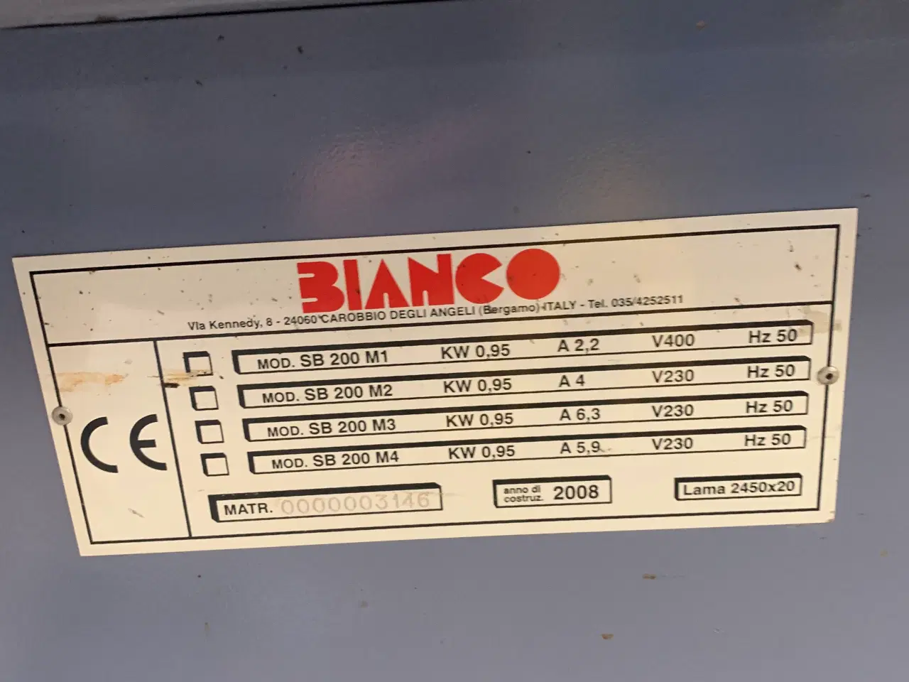 Billede 2 - Blanco Mod 200