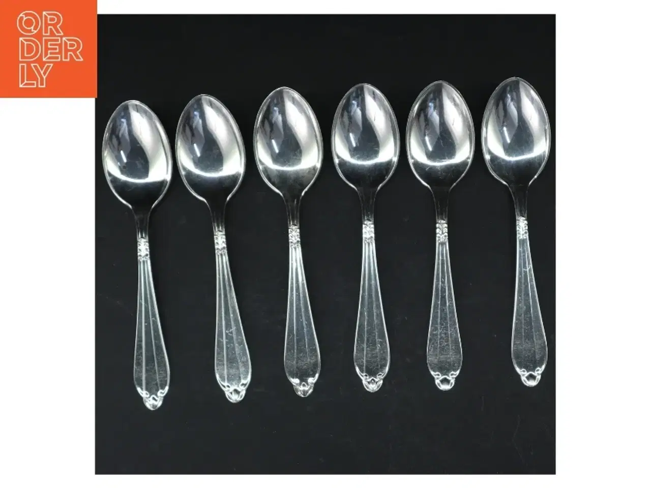 Billede 1 - 6 dessertskeer, 2-tårnet sølvplet (str. 18 cm)