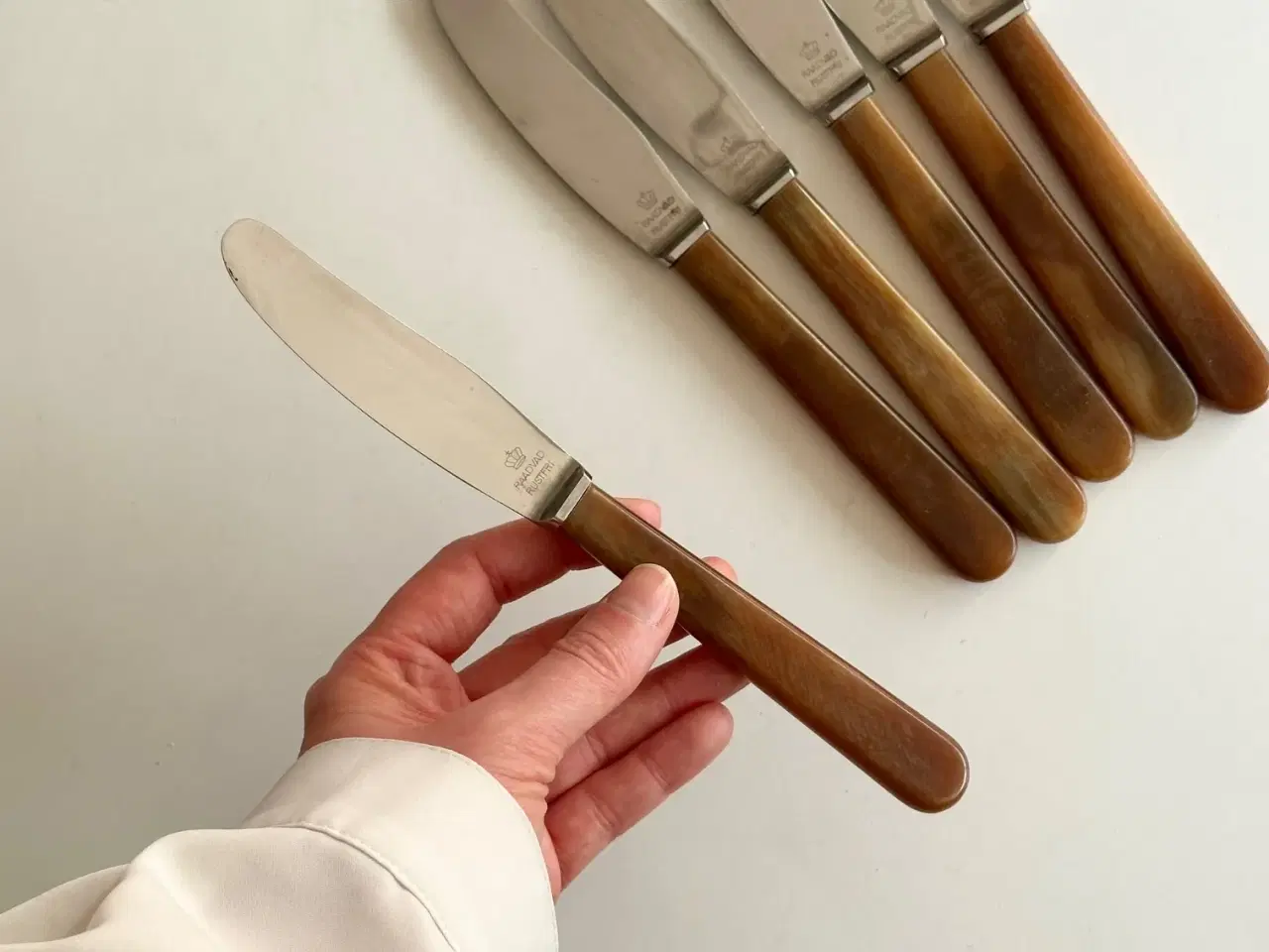 Billede 1 - Middagsknive m benskaft, Raadvad, 6 stk samlet