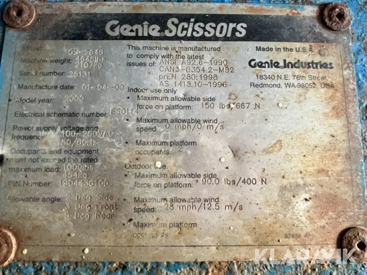 Billede 6 - Sakselift GENIE GS-2646
