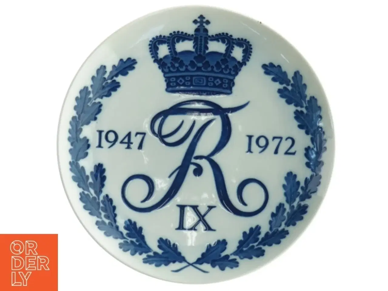 Billede 1 - Tallerken jubilæum 1947-1972 Frederik IX fra Royal Copenhagen (str. Diameter 18 cm)