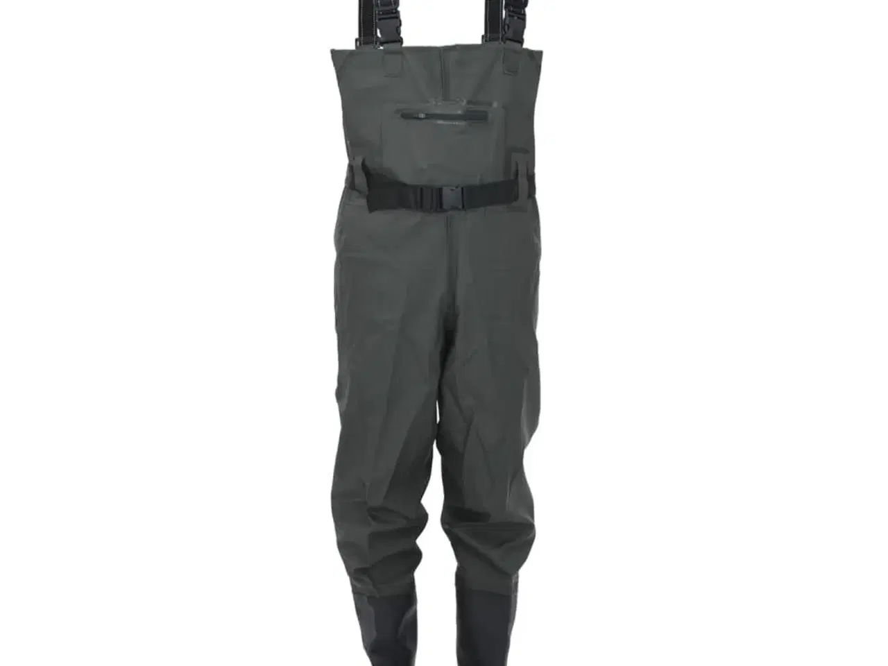 Billede 2 - Waders med støvler og bælte str. 46 mørkegrøn