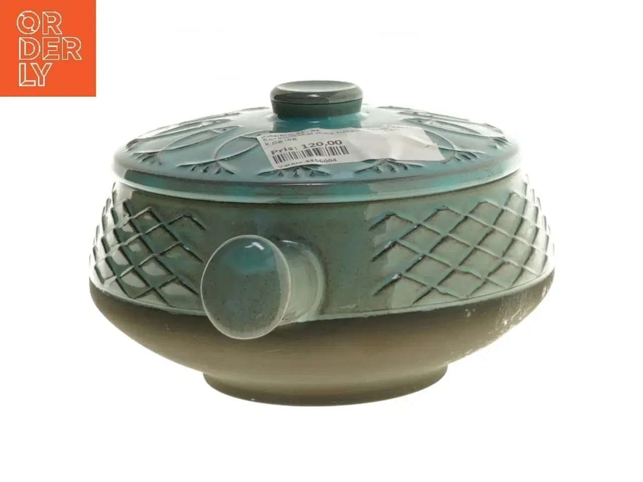 Billede 2 - Keramisk skål med låg og håndtag (str. Ø 16 cm)