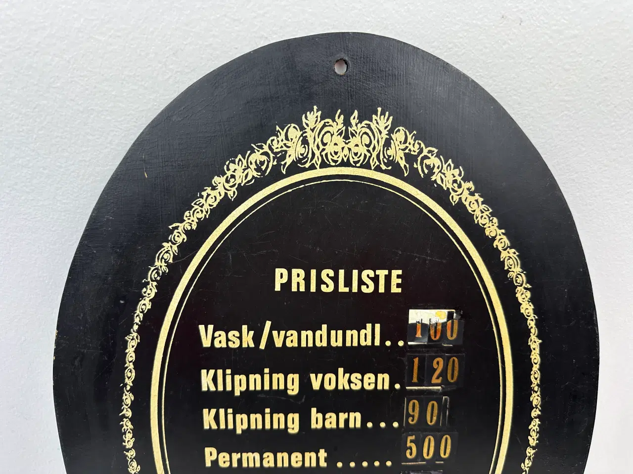 Billede 3 - Vintage frisørskilt / prisskilt