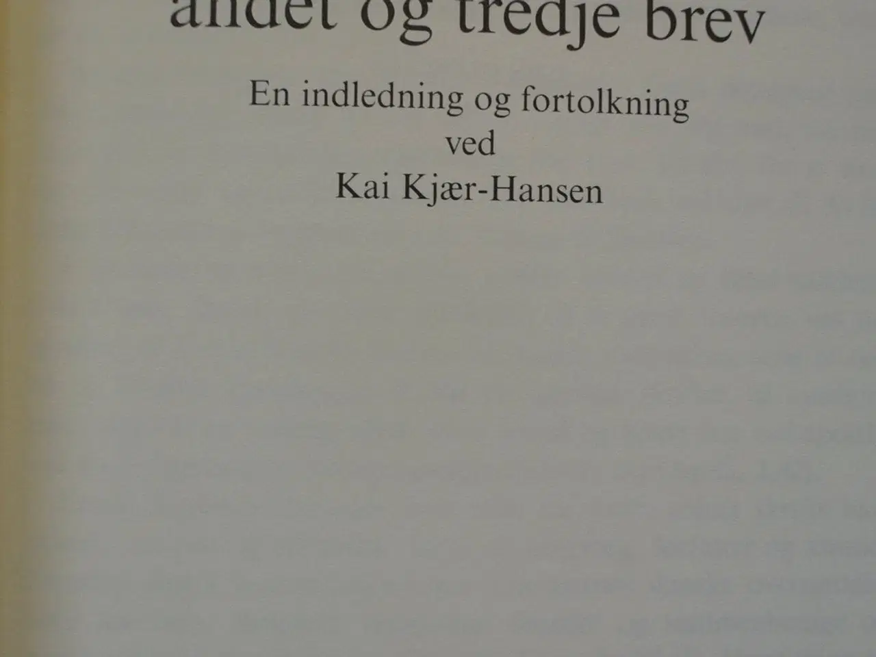Billede 2 - johannesbrevene, ved kai kjær-hansen, emne: religi