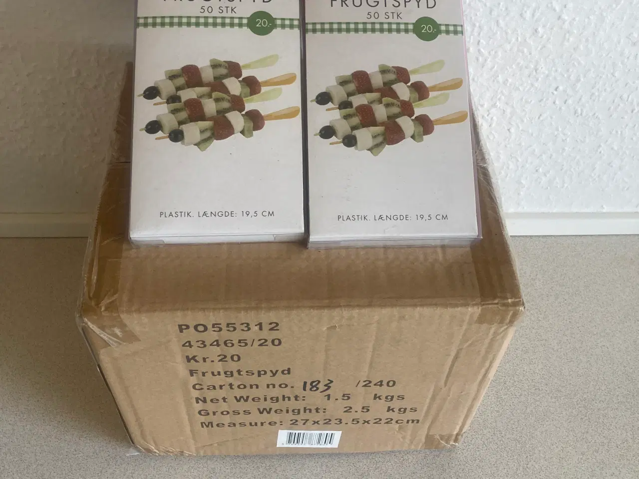 Billede 1 - 1 kasse m/30 pk fugtspyd