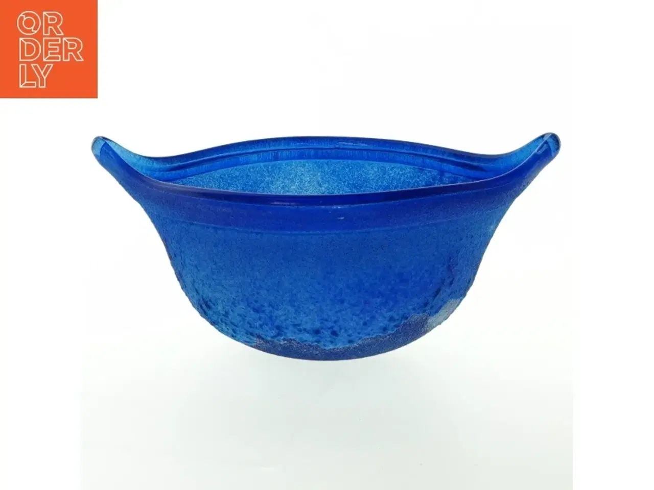 Billede 3 - Blå glas skål (str. Ø. 20 cm)