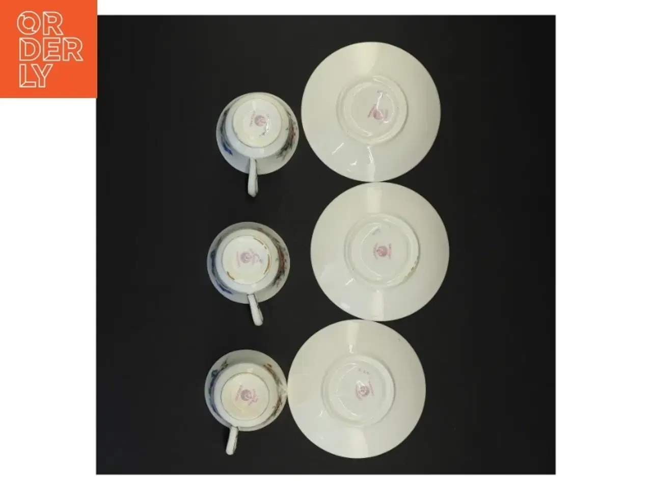 Billede 4 - Porcelænskopper med underkopper fra Crescent (str. Diameter 11 cm kop 6 x 6 cm)