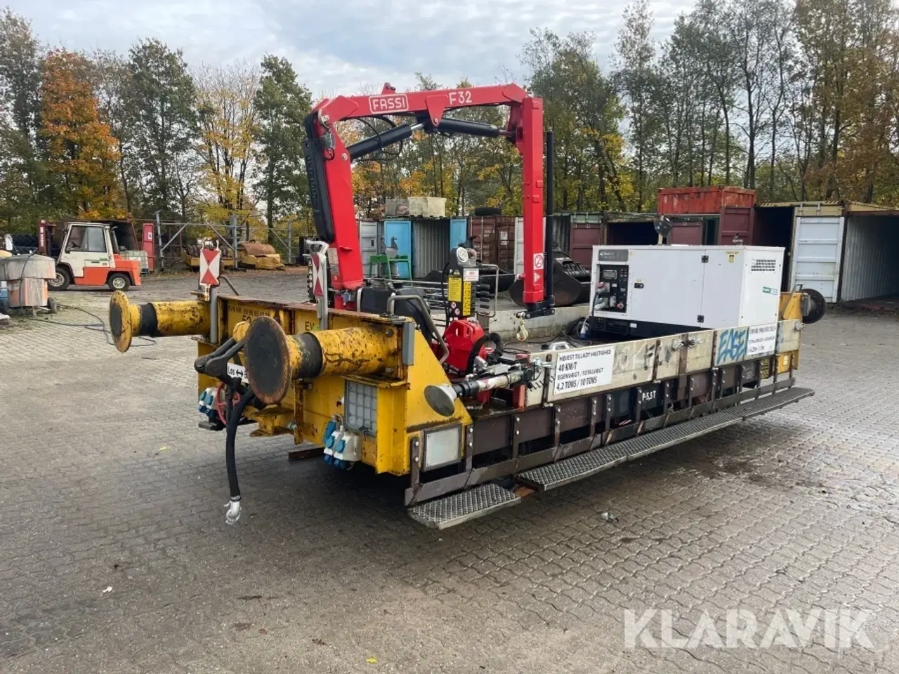 Billede 5 - Togvogn med kran og generator