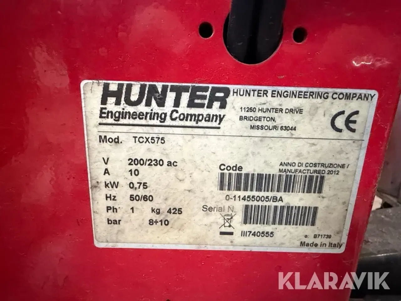 Billede 7 - Dækmaskine Hunter TCX575