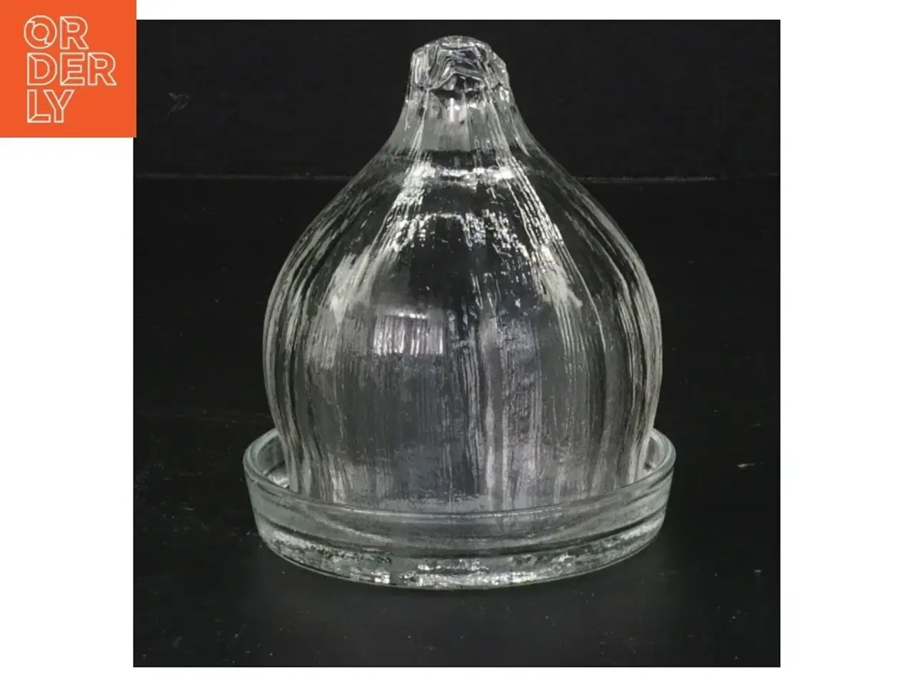 Billede 3 - Glas osteklokke med bakke (str. 10 cm)