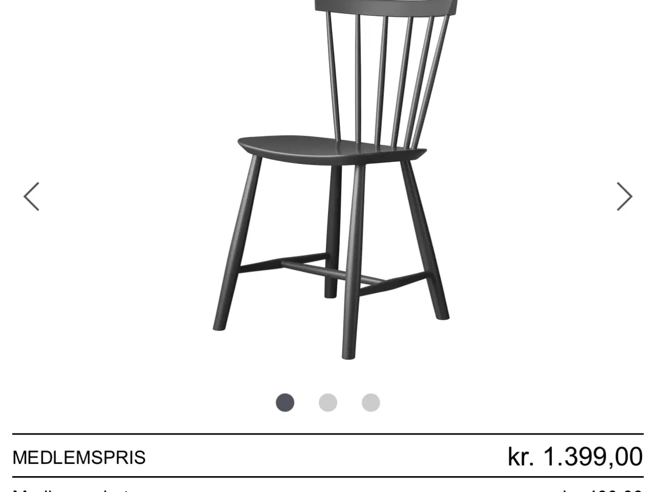 Billede 7 - J46 mørkegrå 6 stole i alt med hynder
