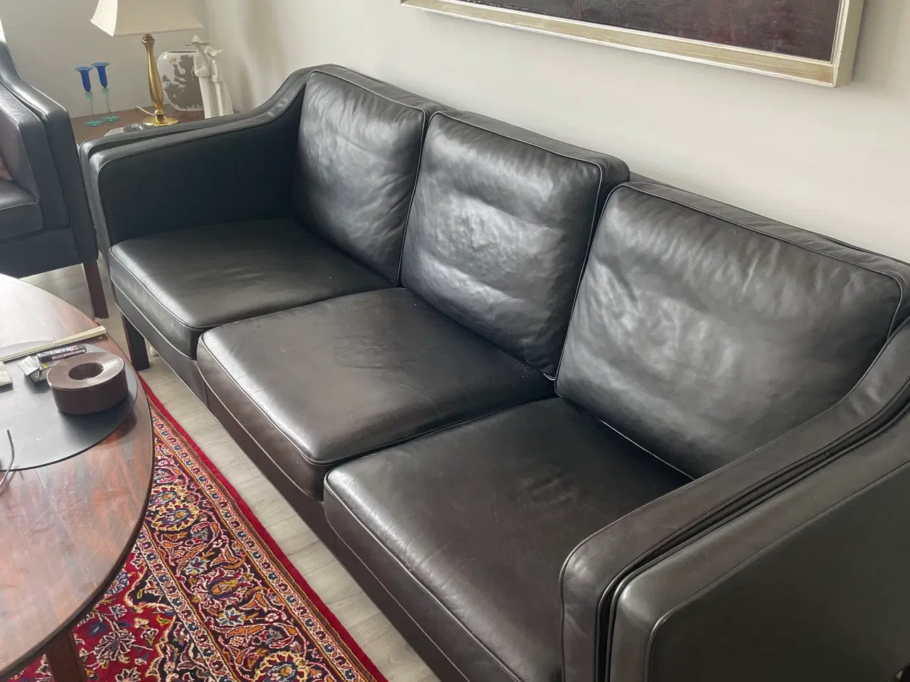 Billede 2 - Sofa sort læder