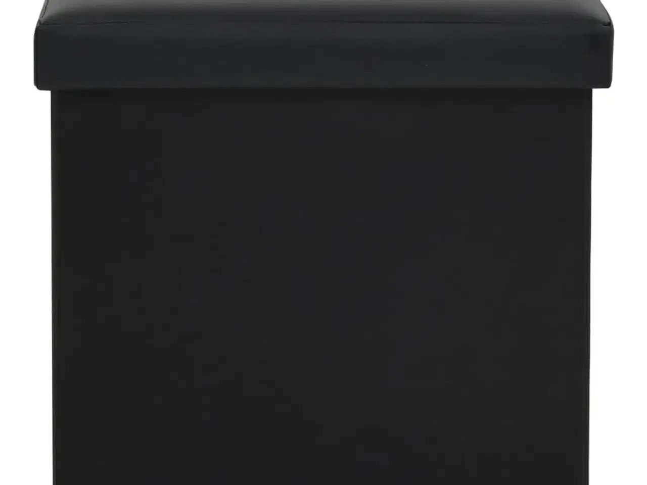 Billede 5 - Foldbar opbevaringsskammel kunstlæder sort