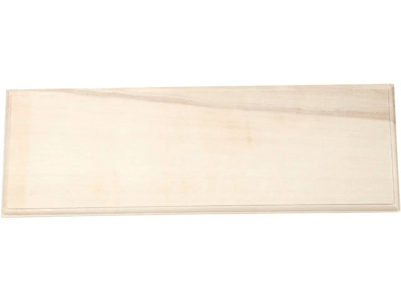 Billede 1 - Elegant træskilt 10x30 cm med facetslebet kant