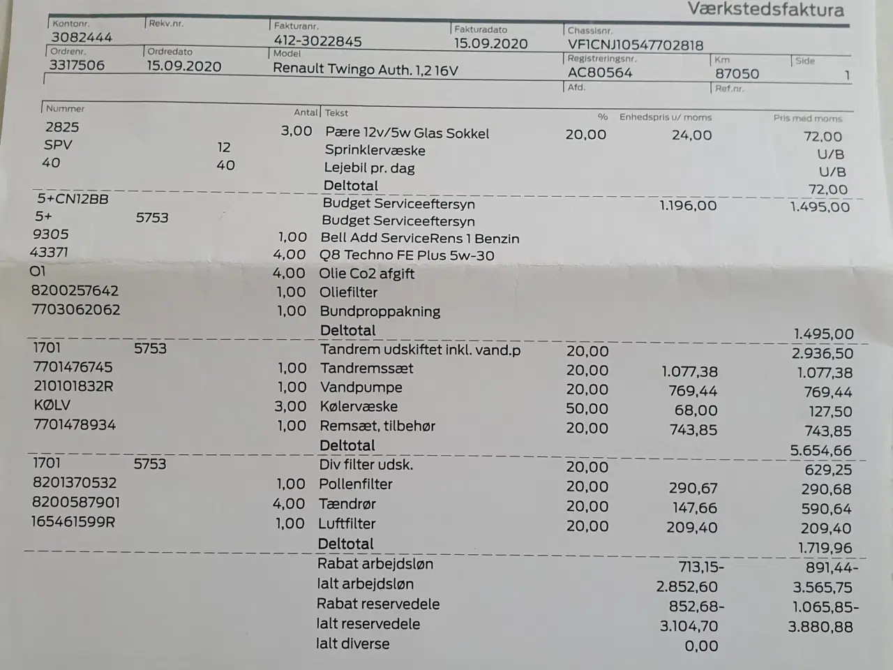 Billede 3 - Twingo 1.2 16V 75hk Nysynet 26/11-24