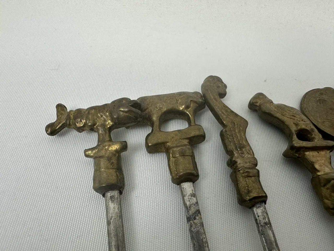 Billede 4 - Vintage kebabspyd / spyd med messing top