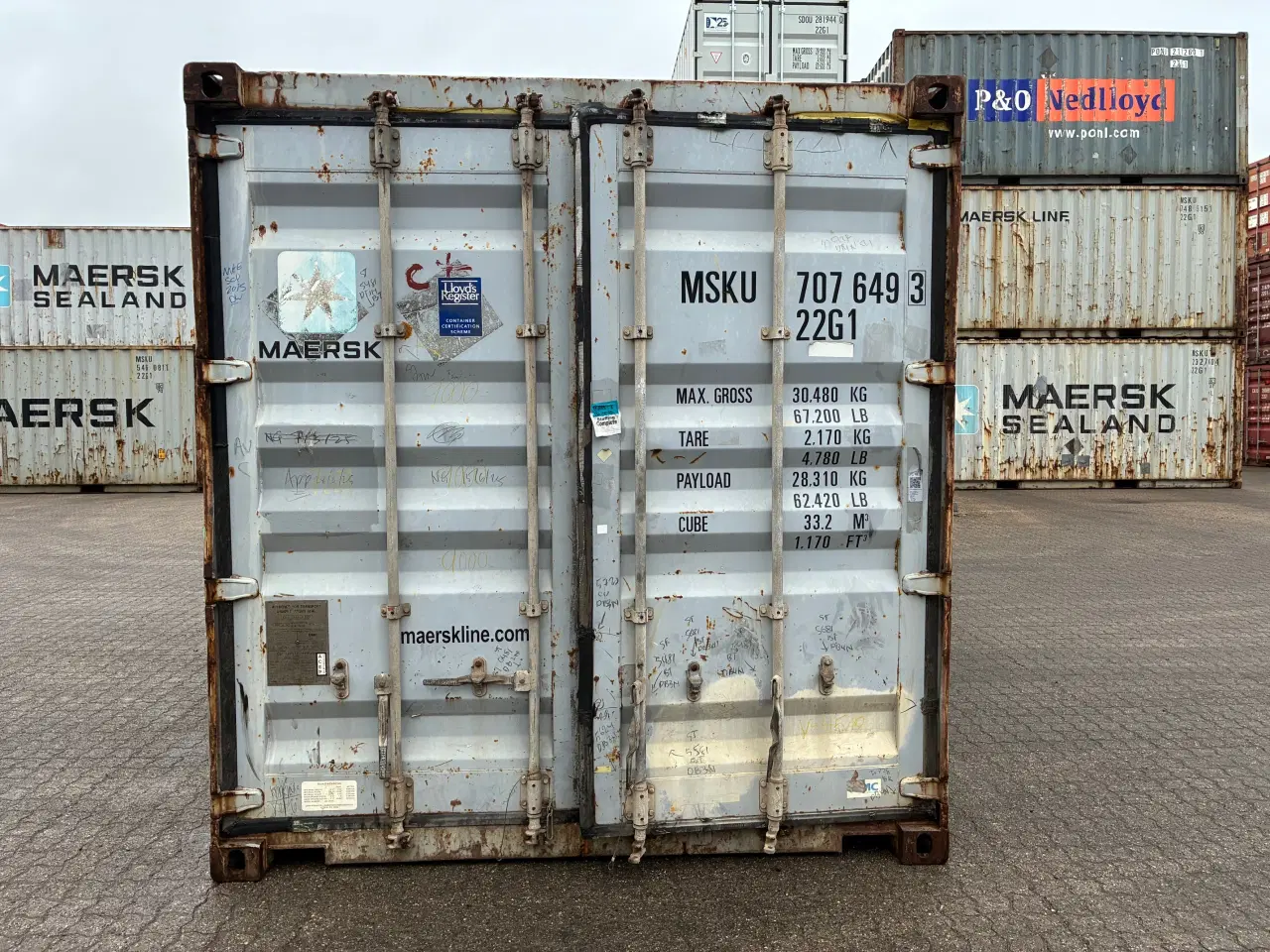 Billede 1 - 20 fods Container- ID: MSKU 707649-3