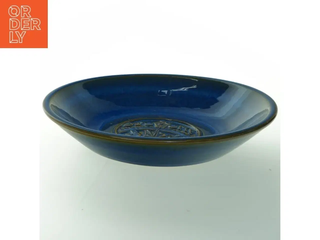 Billede 1 - Blå keramisk skål fra Søholm (str. Ø 29 cm)