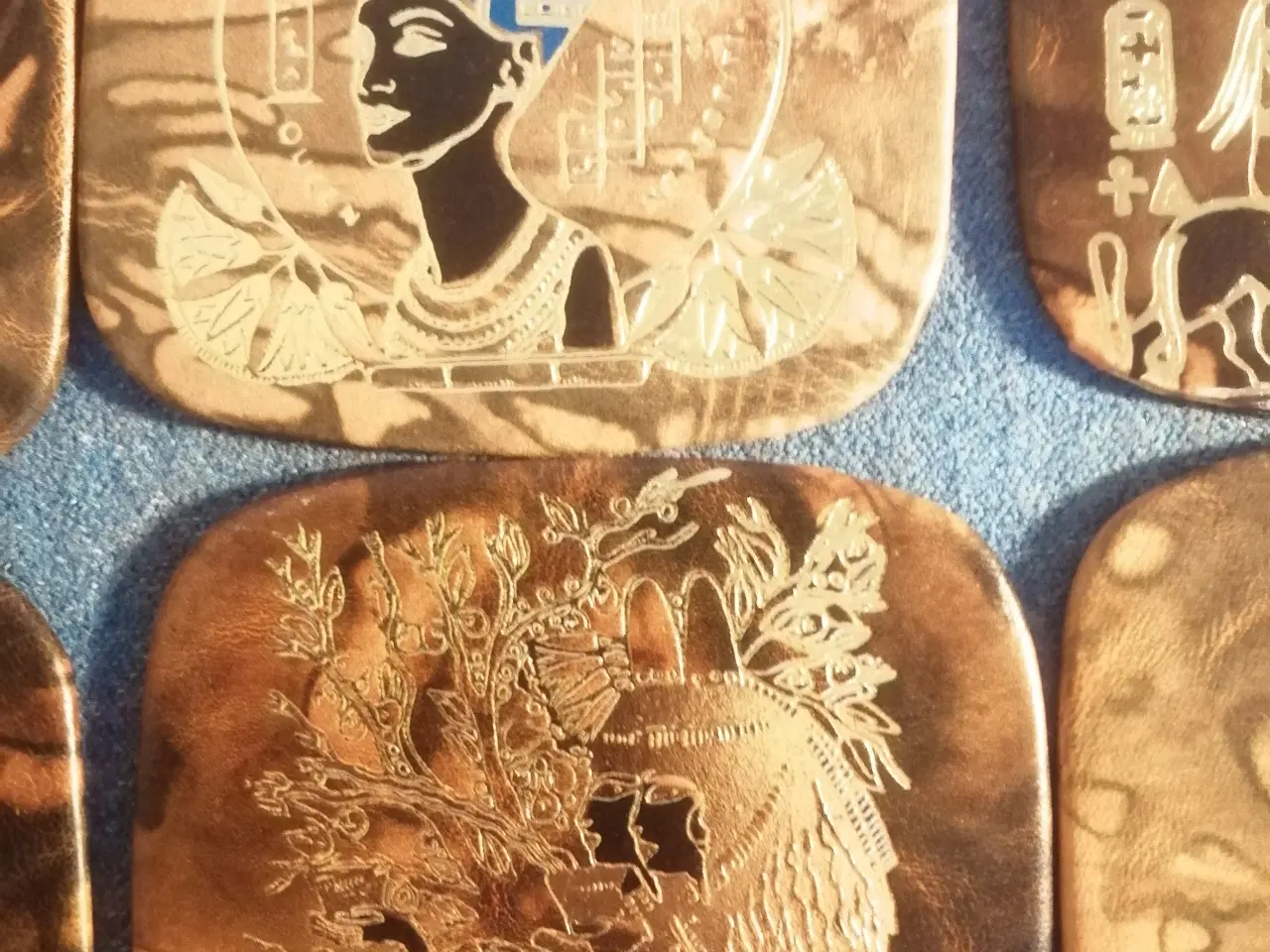 Billede 2 - Smukke Egyptiske Læder Coastere