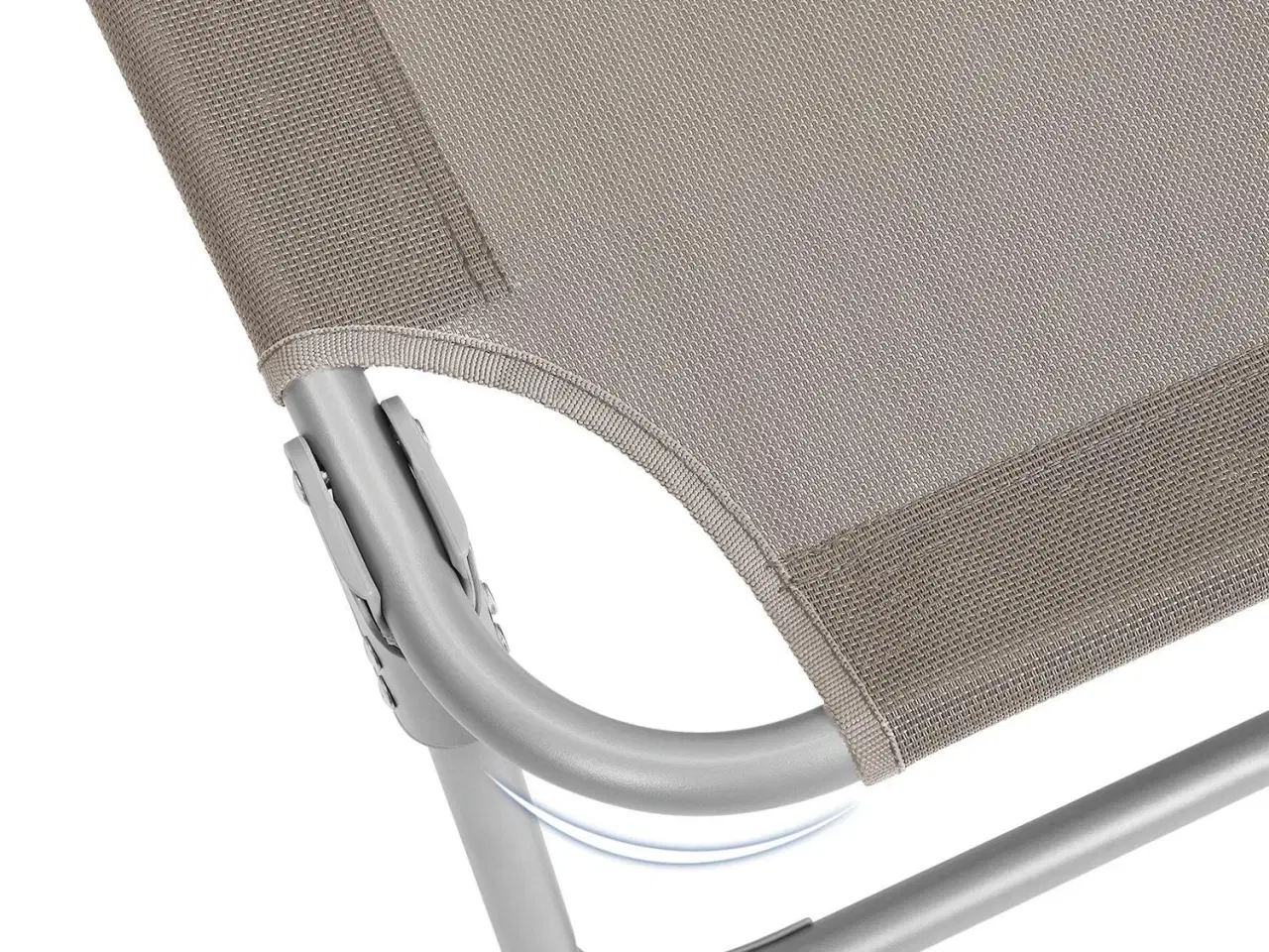 Billede 2 - Solseng med nakkepude og solskærm – justerbar, foldbar, taupe 53 × 193 × 29,5 cm (150 kg)