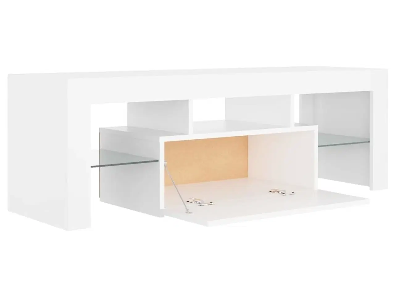 Billede 9 - Tv-skab med LED-lys 120x35x40 cm hvid