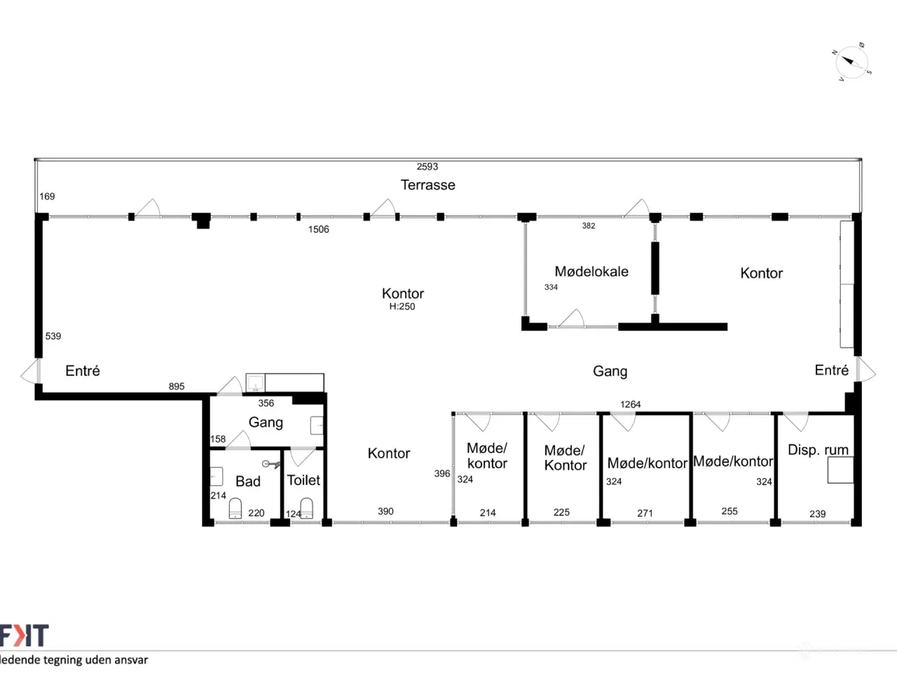 Billede 15 - Kontorlejemål med panoramaudsigt over byen og privat terrasse