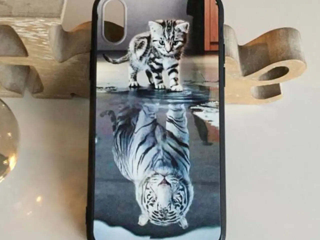 Billede 5 - Silikone cover med kat / tiger til iPhone 10 X XS