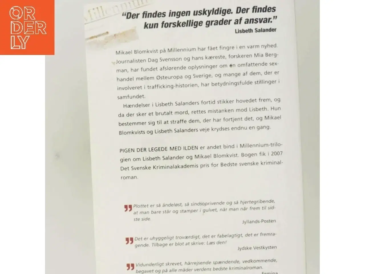 Billede 3 - Pigen Der Legede Med Ilden (Millennium, 2. Bind) af Stieg Larsson (Bog)