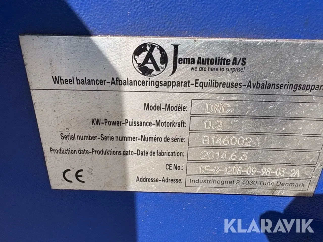 Billede 10 - Afbalanceringsmaskine Jema DWC