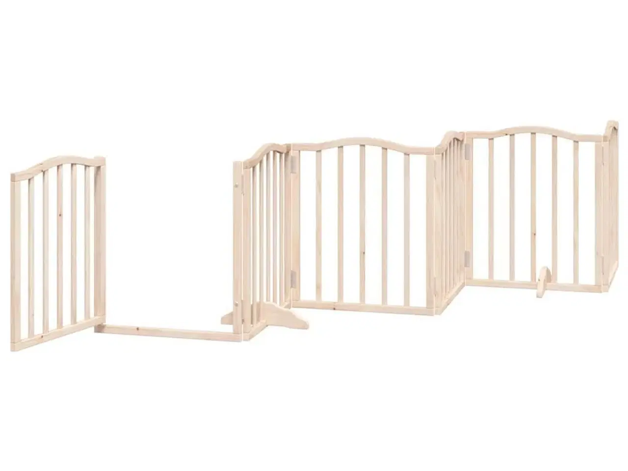 Billede 4 - Hundelåge med dør 6 paneler 300 cm poppeltræ