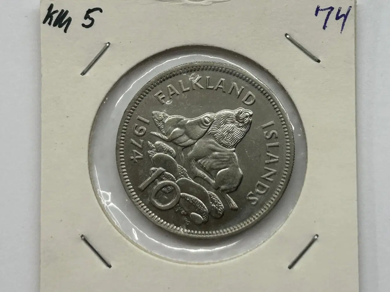 Billede 1 - 10 Pence Falkland Islands 1974