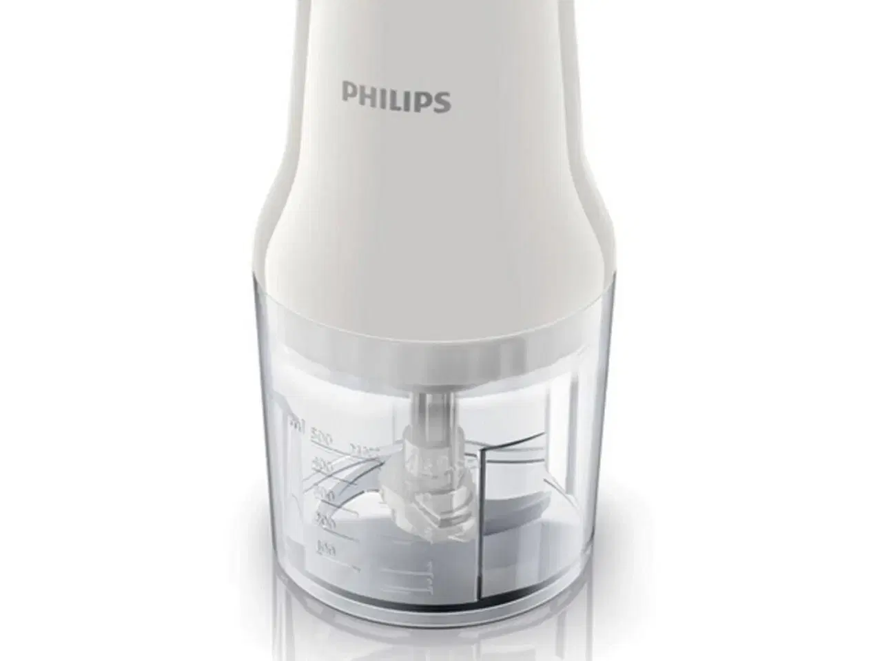 Billede 1 - Philips Daily minihakker HR1393/00, 450 W, 700 ml - hvid/sort