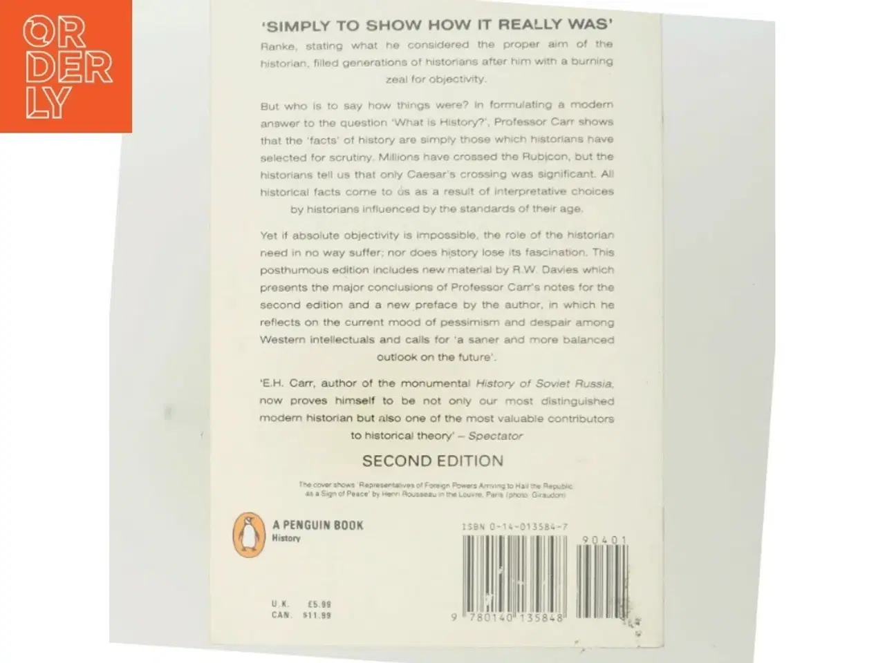 Billede 3 - What is history? : the George Macaulay Trevelyan lectures delivered in the University of Cambridge January-March 1961 af E.H. Carr (Bog)