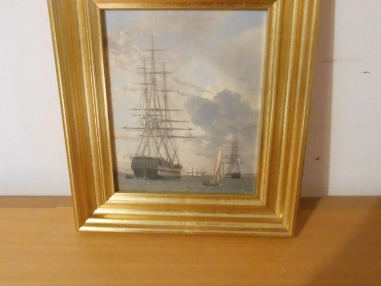 Billede 1 - Maritimt  maleri i Guldramme.