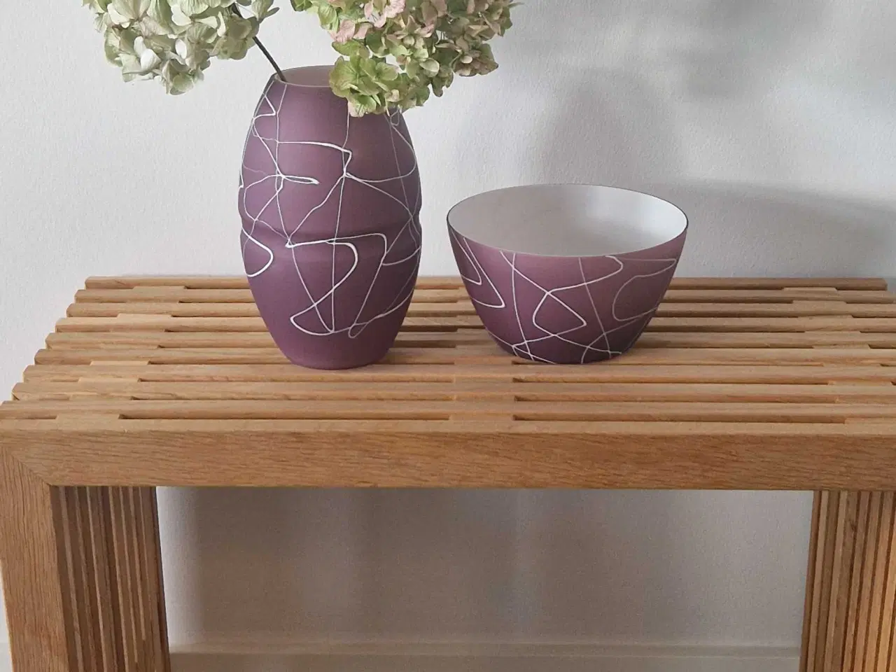 Billede 5 - Vase og skål, sælges som et sæt