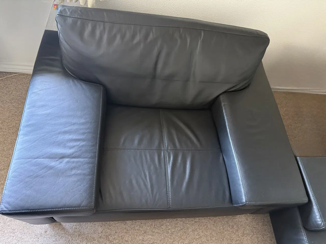 Billede 3 - Sofa + 2 lænestole i læder pænt og velholdt