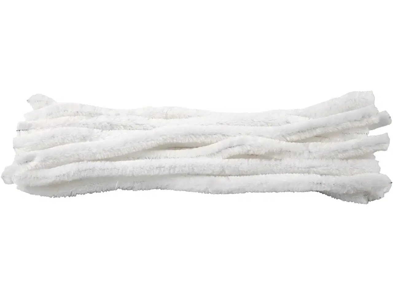 Billede 1 - Hvide Chenille Piberensere 30 cm - 15 stk.