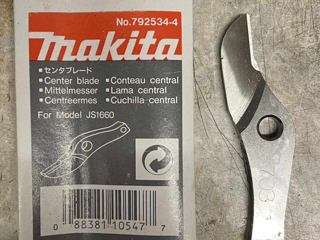 Billede 1 - Ny Makita centerkniv til JS 1660 (792534-4)